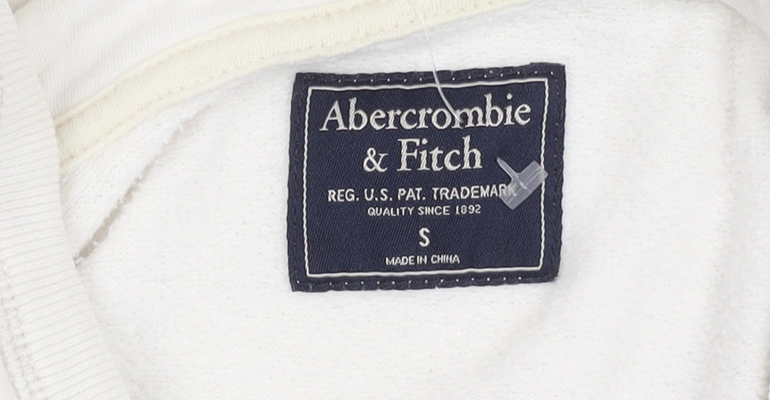 Abercrombie & Fitch Men's White S Hoodie Pullover
