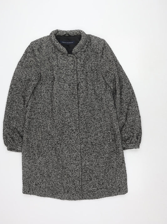 Womens UK Size 8 French Connection Black Overcoat