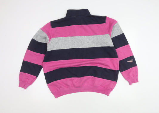 Cotton Traders Women’s Pink Striped Pullover M