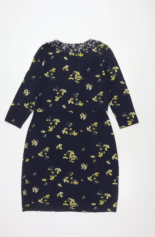 Laura Ashley Women's Floral 3/4 Sleeve Dress, Size 10