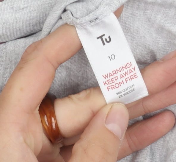 Tu Women’s Grey Rolling Stones T-Shirt Size 10