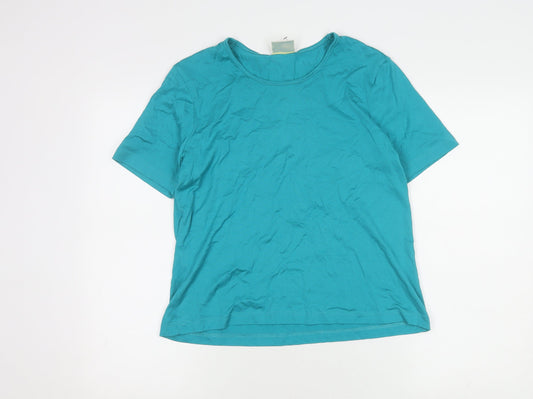 Womens UK Size 12 Eastex Green Basic T-Shirt