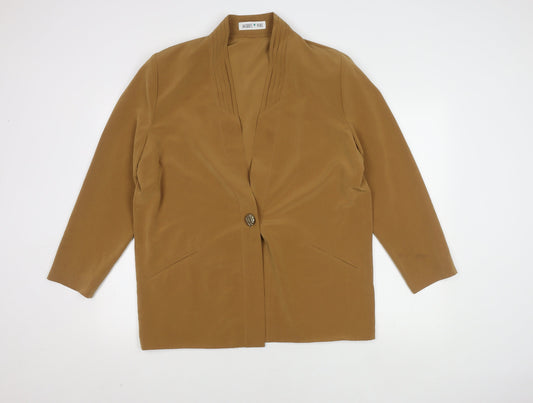 Womens UK Size 14 Jacques Vert Regular Brown Blazer