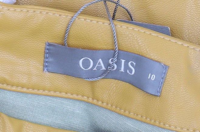 Oasis Women's Yellow Short Pencil Skirt Size 10