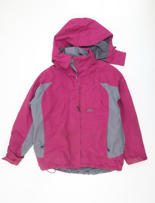 Womens UK Size L Trespass Purple Parka Coat