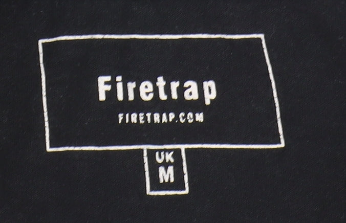 Mens UK Size M Firetrap Black T-Shirt