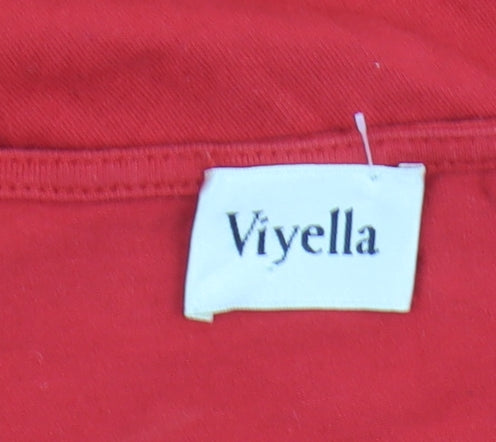 Viyella Women's Red Tunic Blouse, M, Stylish and Casual