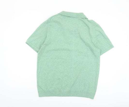 Marks and Spencer Men's Green Polo L