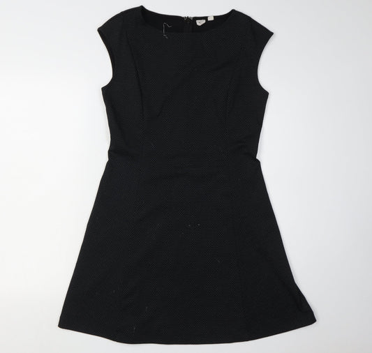 Gap Women's Black Sleeveless Dress, Size 8, Zip Closure