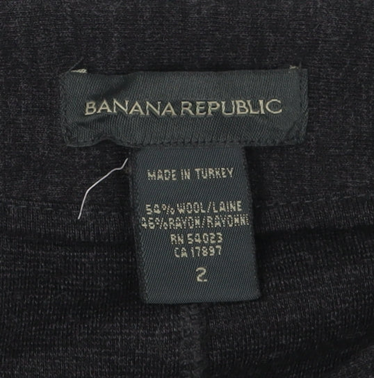 Banana Republic Women's Black Wool Pencil Skirt Size 2