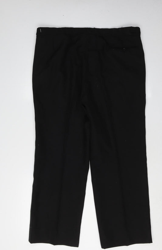 Dormie Mens Black Wool Blend Dress Pants Size 39