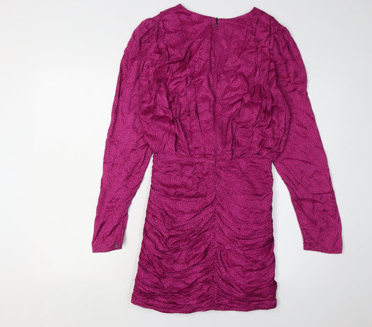 Zara Women's Pink Polka Dot Dress, Size S, Party Style