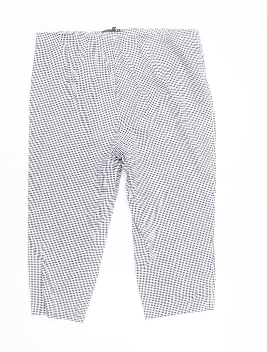 Womens UK Size 16 Isle Regular Fit Cropped Blue Trousers