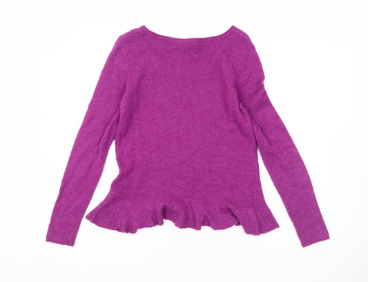 Womens UK Size 12 No Data Purple Pullover Jumper