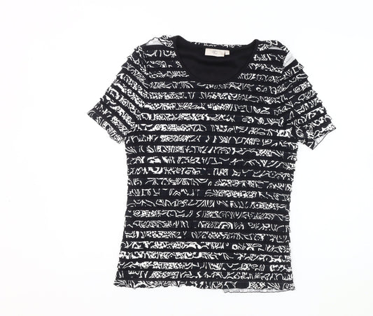 Womens UK Size S CC Black Basic T-Shirt