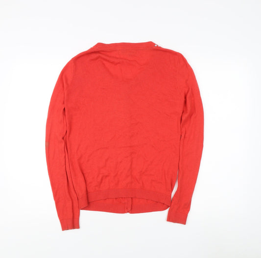 Womens UK Size XS Dickins & Jones Red Cardigan Jumper