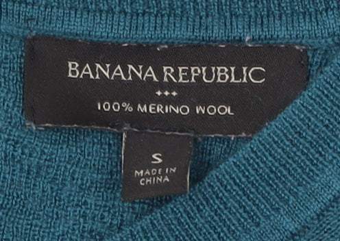 Banana Republic Women's Blue V-Neck Pullover Jumper S