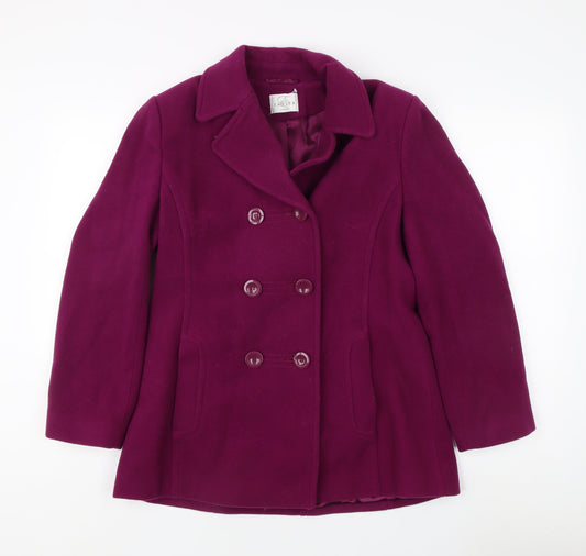 Womens UK Size 10 Eastex Purple Pea Coat