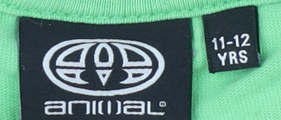 Animal Boys Green Graphic T-Shirt 11-12 Years