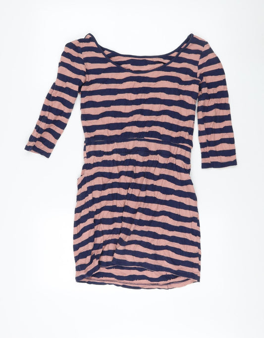 Limited Collection Women's Striped Shift Dress, Size 8, Multicoloured