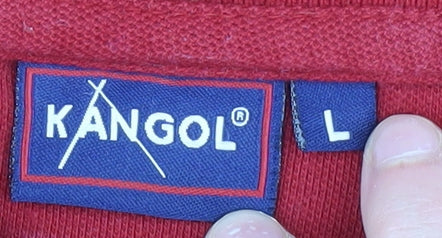 Kangol Men's Red Polo Shirt, Size L, Casual Wear