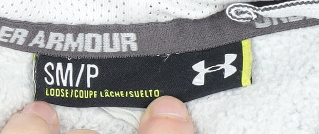 Mens UK Size S Under armour Grey Pullover Hoodie