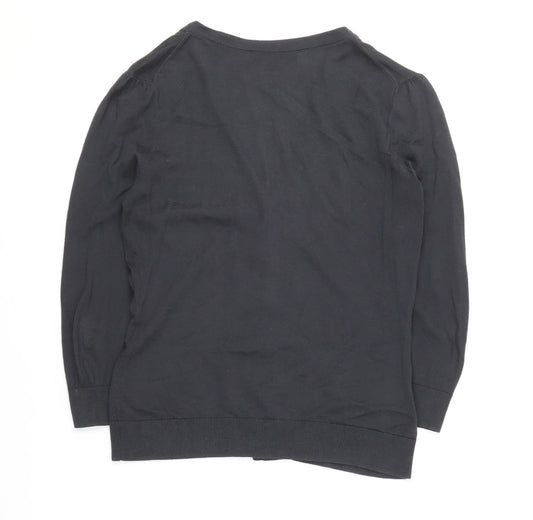 Womens UK Size 8 Laura Ashley Black Cardigan Jumper