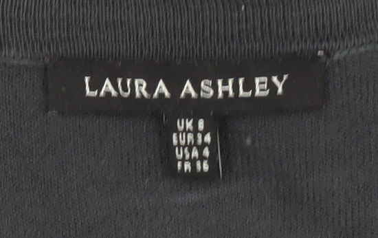 Womens UK Size 8 Laura Ashley Black Cardigan Jumper