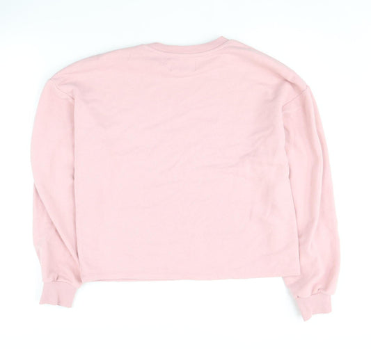 Womens UK Size S Pull&Bear Pink Pullover Sweatshirt