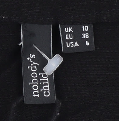 Nobody's Child Women's Black Skirt Size 10, Button Accent