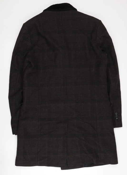 Mens UK Size 52 The Kooples Brown Overcoat