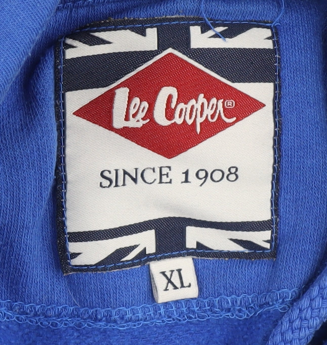 Mens UK Size XL Lee Cooper Blue Pullover Hoodie
