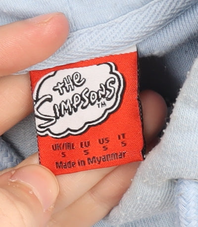 The Simpsons Unisex Blue Pullover Hoodie S