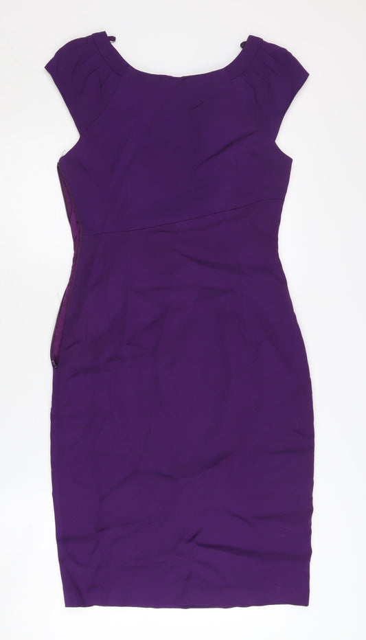 Coast Purple Sheath Dress Women Size 10 Sleeveless