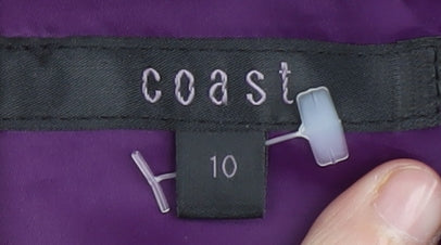 Coast Purple Sheath Dress Women Size 10 Sleeveless