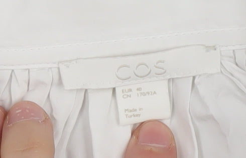 Womens UK Size 12 COS White Basic Blouse