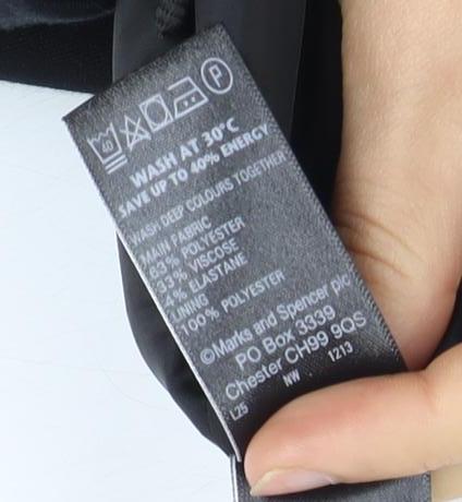 Marks and Spencer Women's Black Knee-Length Flare Skirt