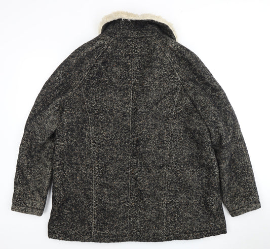 Marks & Spencer Women's Black Overcoat Size 18