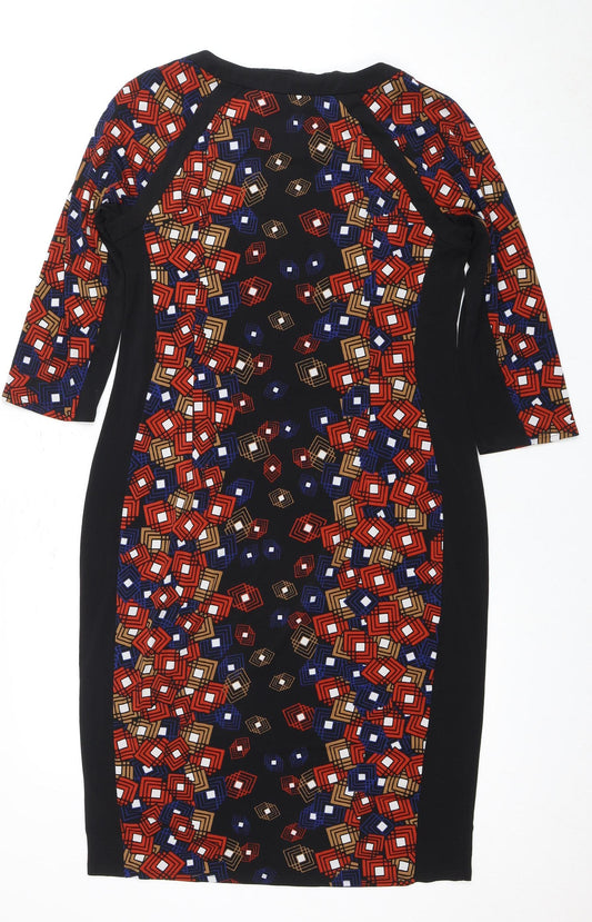 Marks and Spencer Women's Multicoloured Bodycon Dress Size 14