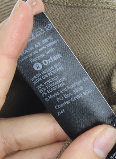 Marks and Spencer Women's Brown Pencil Skirt Size 14