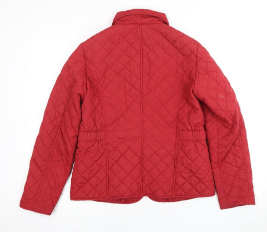 Authentic Women's Red Quilted Jacket Size 12
