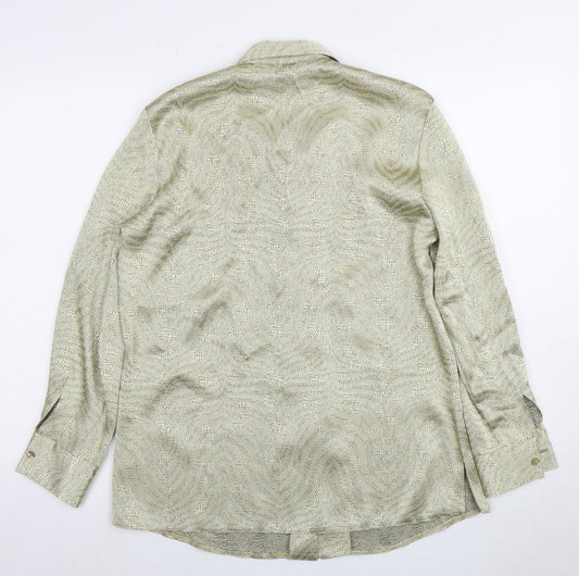 Womens UK Size 12 Bonmarché Silver Basic Button-Up