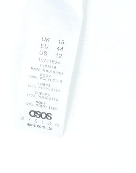 Womens UK Size 16 Asos Design Beige Basic Blouse