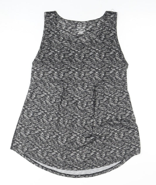 Womens UK Size M Lands' End Black Basic Tank