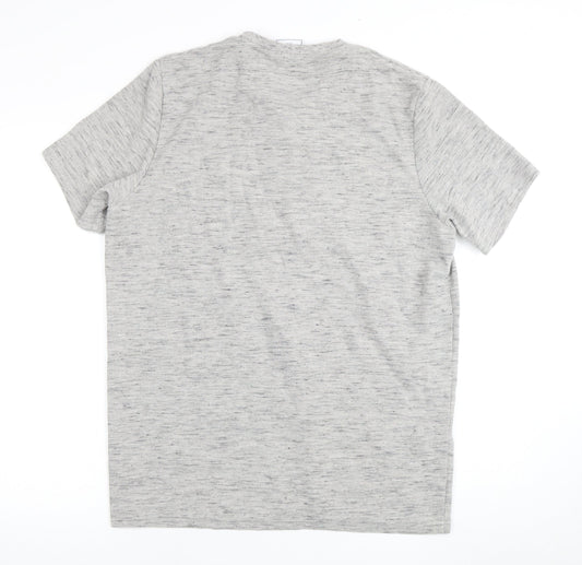 TOG24 Mens Grey XL Crew Neck T-Shirt, Short Sleeve