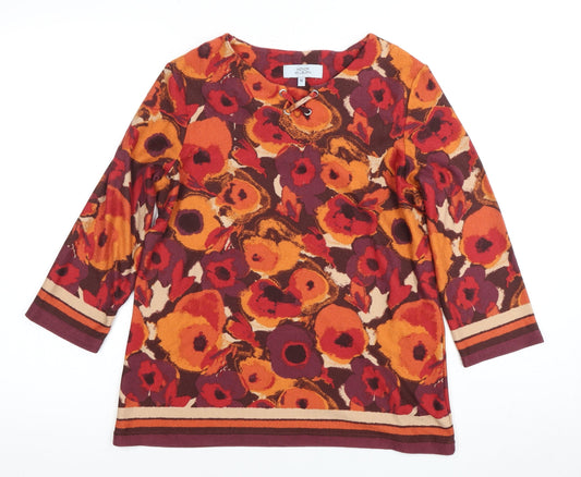 Honor Millburn Women's Multicoloured Floral Tunic Blouse