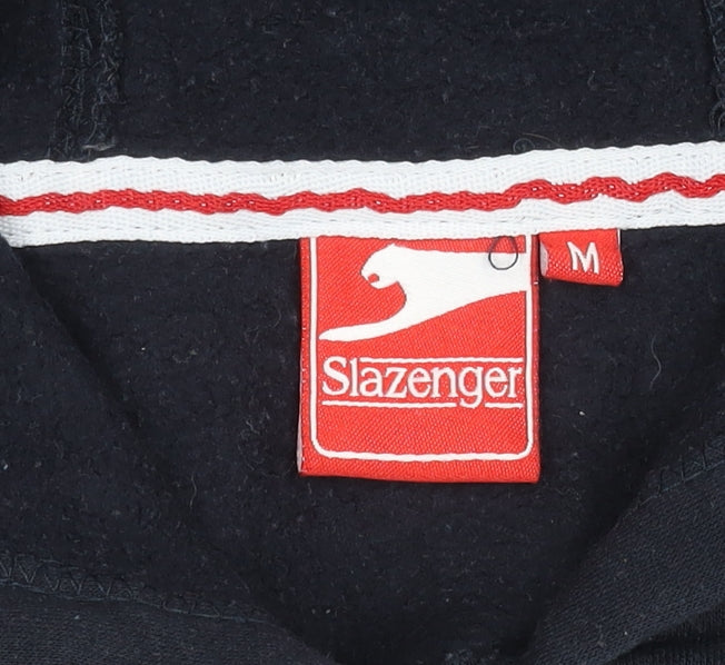 Mens UK Size M Slazenger Black Pullover Hoodie