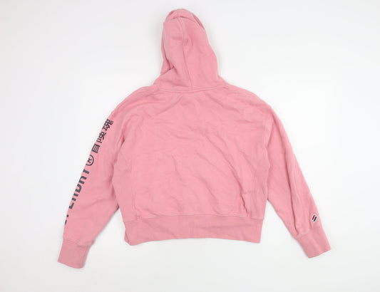 Superdry Women's Pink Pullover Hoodie Size 10