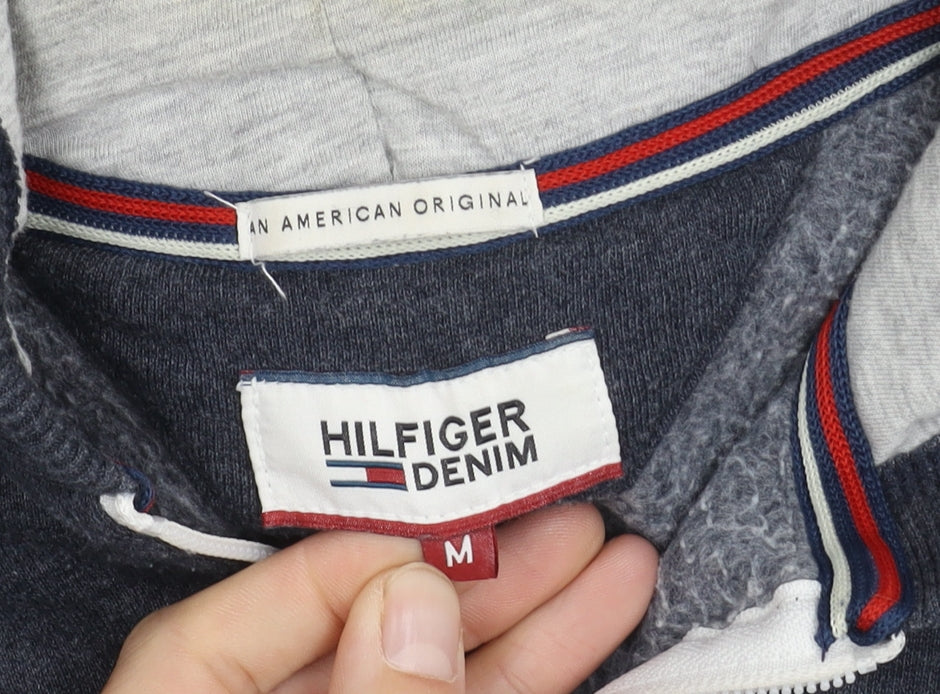 Mens UK Size M Hilfiger Denim Blue Basic Jacket