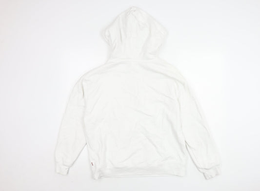 Mens UK Size M Levi's White Pullover Hoodie